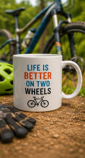 Custom outdoor sports club mug — full-colour sublimation